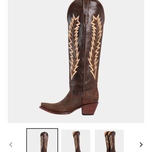 Stylish Brown and Tan Over the Knee Boots